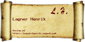 Lagner Henrik névjegykártya